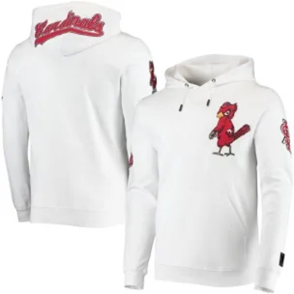 MSt. Louis Cardinals Pro Standard White Logo Pullover Hoodie